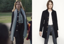 ICI TOUT COMMENCE : le manteau à boutons dorés de Gaelle