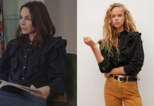 DEMAIN NOUS APPARTIENT : la chemise noire à volants de Louise dans l’épisode 860