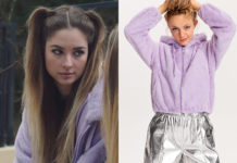 ICI TOUT COMMENCE : la veste en fausse fourrure lilas de Charlène dans l’épisode 100