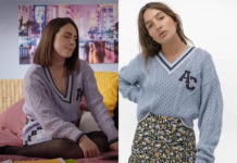 DEMAIN NOUS APPARTIENT : le pull bleu à maille torsadée de Charlie