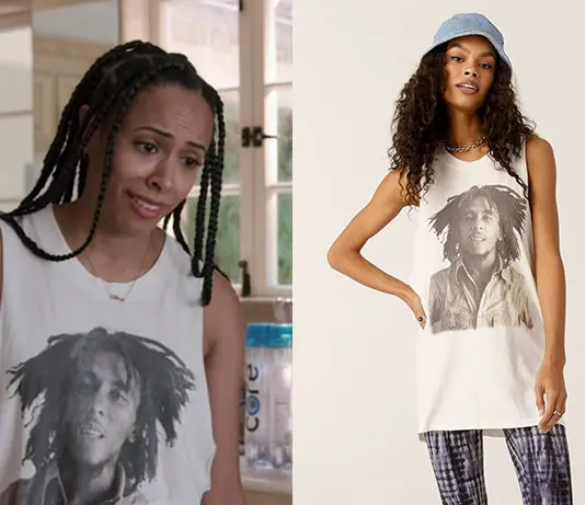 LOVE IN THE TIME OF CORONA : Sade’s Bob Marley print oversized tank