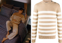TRUE BEAUTY : Lee Su-Ho’s beige and white striped sweater in S1E03