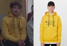 L’ÉCOLE DE LA VIE : le sweat moutarde d’un élève dans l’épisode 2