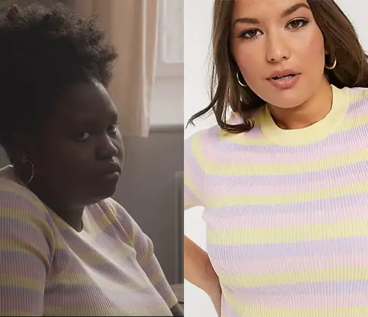 L’ÉCOLE DE LA VIE : le pull manches courtes à rayures de Chloé dans l’épisode 1×01