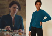 ICI TOUT COMMENCE : le cardigan zippé bleu canard de Clotilde dans l’épisode 114