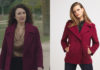 ICI TOUT COMMENCE : le manteau bordeaux de Clotilde dans l’épisode 113