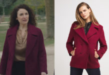 ICI TOUT COMMENCE : le manteau bordeaux de Clotilde dans l’épisode 113