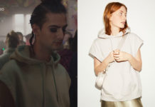 ICI TOUT COMMENCE : le hoodie beige sans manches d’Eliott