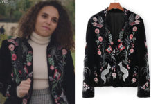 Ici tout commence : le blazer noir brodé de renards de Ludivine dans l’épisode 119