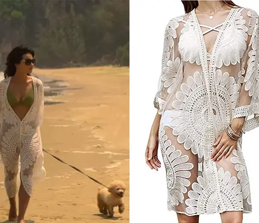 THE SERPENT : Marie-Andrée’s lace cardigan in S1E02