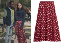 ICI TOUT COMMENCE : la jupe rouge à fleurs d’Anaïs dans l’épisode 133