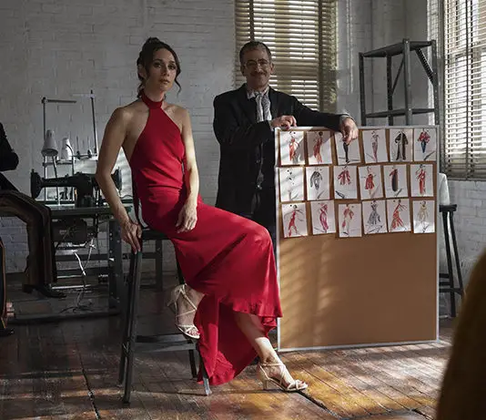 HALSTON : Elsa Peretti’s red gown in episode 1