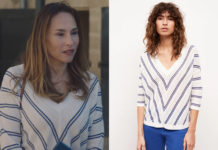 ICI TOUT COMMENCE : le pull V à rayures de Rose dans l’épisode 158