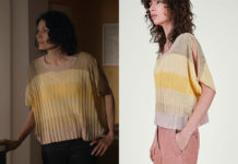 UN SI GRAND SOLEIL : le débardeur plissé à rayures d’Alice dans l’épisode 696