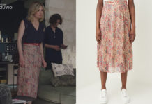 ICI TOUT COMMENCE : la jupe beige et rouge de Constance dans l’épisode 181