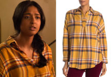 NEVER HAVE I EVER : Devi’s Check Print Popover Shirt in S2E02