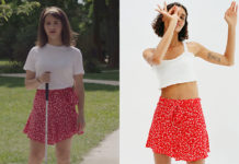 ICI TOUT COMMENCE : la jupe rouge à fleurs d’Élodie dans l’épisode 185