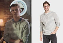 LOVE, VICTOR : Charlie’s Grey Striped sweater