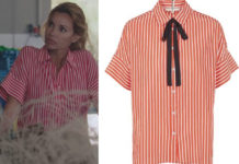 DEMAIN NOUS APPARTIENT : la chemisette à rayures rouges de Chloé dans l’épisode 990