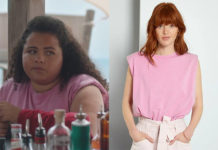 DEMAIN NOUS APPARTIENT : le t-shirt rose à épaulettes de Lizzie dans l’épisode 995