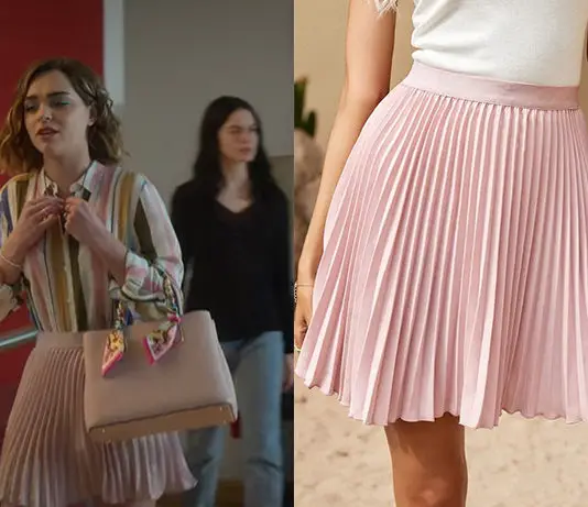 CONTROL Z : Natalia’s pink pleated skirt in S2E02
