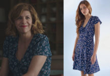 DEMAIN NOUS APPARTIENT : la robe bleue à fleurs de Sandrine dans l’épisode 996