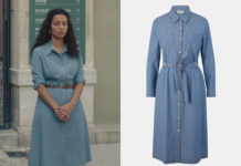 DEMAIN NOUS APPARTIENT : la robe en denim d’Irène dans l’épisode 1008
