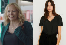 DEMAIN NOUS APPARTIENT: le t-shirt couleur nuit de Lætitia dans l’épisode 1019