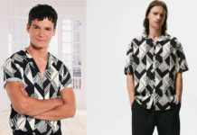 INFLUENCES : la chemise à imprimé géométrique de Romain