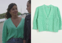 DEMAIN NOUS APPARTIENT : le gilet vert d’eau de Roxane dans l’épisode 1044