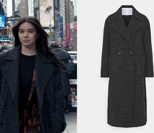 Hawkeye : Kate’s Long Plaid Double-Breasted Coat in S1E01