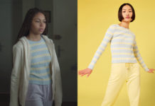 DEMAIN NOUS APPARTIENT : le pull à rayures d’Angie dans l’épisode 1084