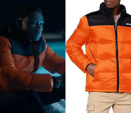 KITZ : la doudoune orange de Dominik dans l’épisode 1