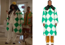 EMILY IN PARIS : Gregory Dupree’s diamond-check faux-fur coat in S2E02
