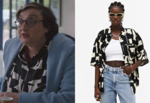 DEMAIN NOUS APPARTIENT : la chemise à motifs noirs et beiges de Mona dans l’épisode 1088