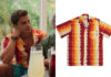QUEER EYE : Antoni’s Orange Hawaiian Tropics Camp Shirt in S6E07