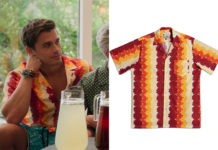 QUEER EYE : Antoni’s Orange Hawaiian Tropics Camp Shirt in S6E07
