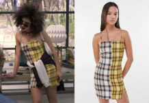 REBELDE : Yellow & White Tartan Check dress worn by a student in the first episode
