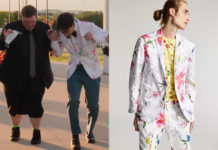 QUEER EYE : Diego opts for this watercolor lily blazer in S6E04