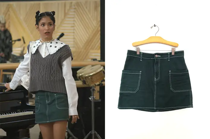 REBELDE : MJ’s green skirt in S1E01