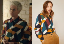ICI TOUT COMMENCE : la chemise à imprimé géométrique d’Olivia dans l’épisode 307