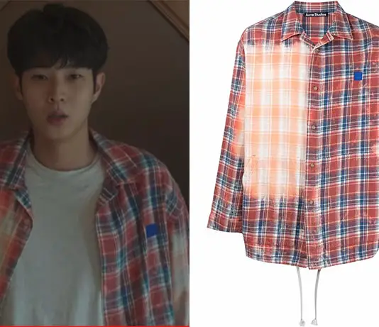 OUR BELOVED SUMMER : Choi Ung’s Bleached-Effect Checked Shirt in S1E01