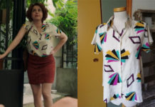 L’AMOUR (PRESQUE) PARFAIT : la blouse à motifs géométriques d’Ava dans l’épisode 1×06