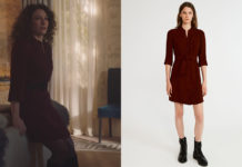 ICI TOUT COMMENCE : la robe bordeaux de Clotilde dans l’épisode 333