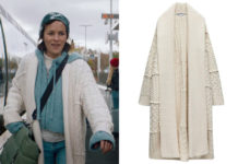 Léo Matteï, brigade des mineurs : le long manteau torsadé écru d’Hélène dans l’épisode 9.5