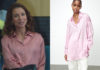 DEMAIN NOUS APPARTIENT : la blouse en satin rose de Raphaëlle