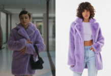 ÉLITE : Ari’s purple faux fur coat in S5E03