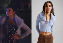 ÉLITE : Ari’s faux fur collar cardigan in S5E7