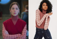 ÉLITE : Cayetana’s Dark Pink Combination Knit Sweater in season 5