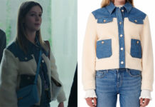 ÉLITE : Cayetana’s Denim and fur-effect jacket in S5E08